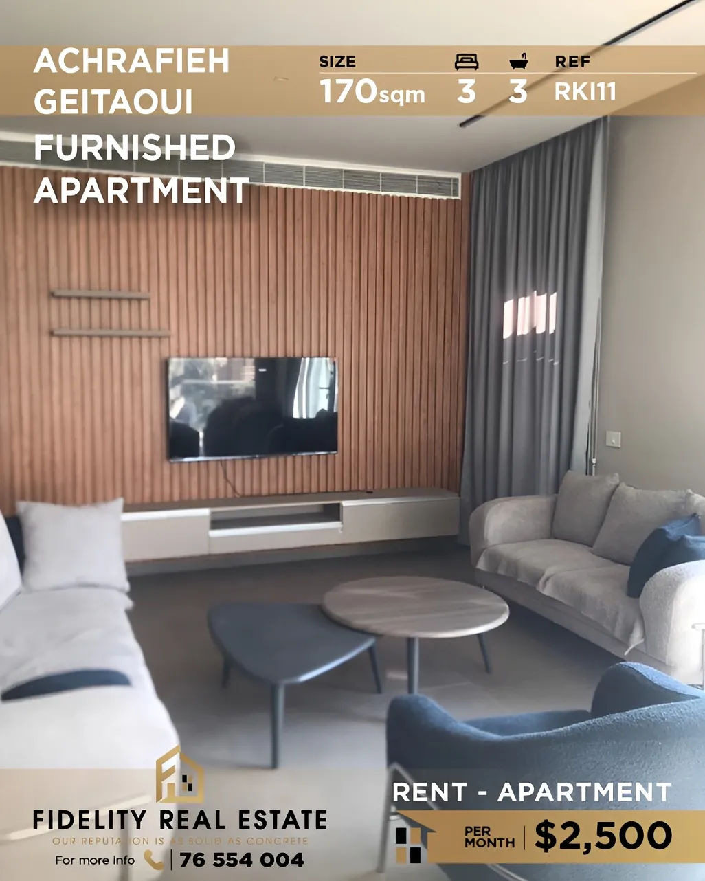 Apartment for rent in Achrafieh, Beirut, Lebanon