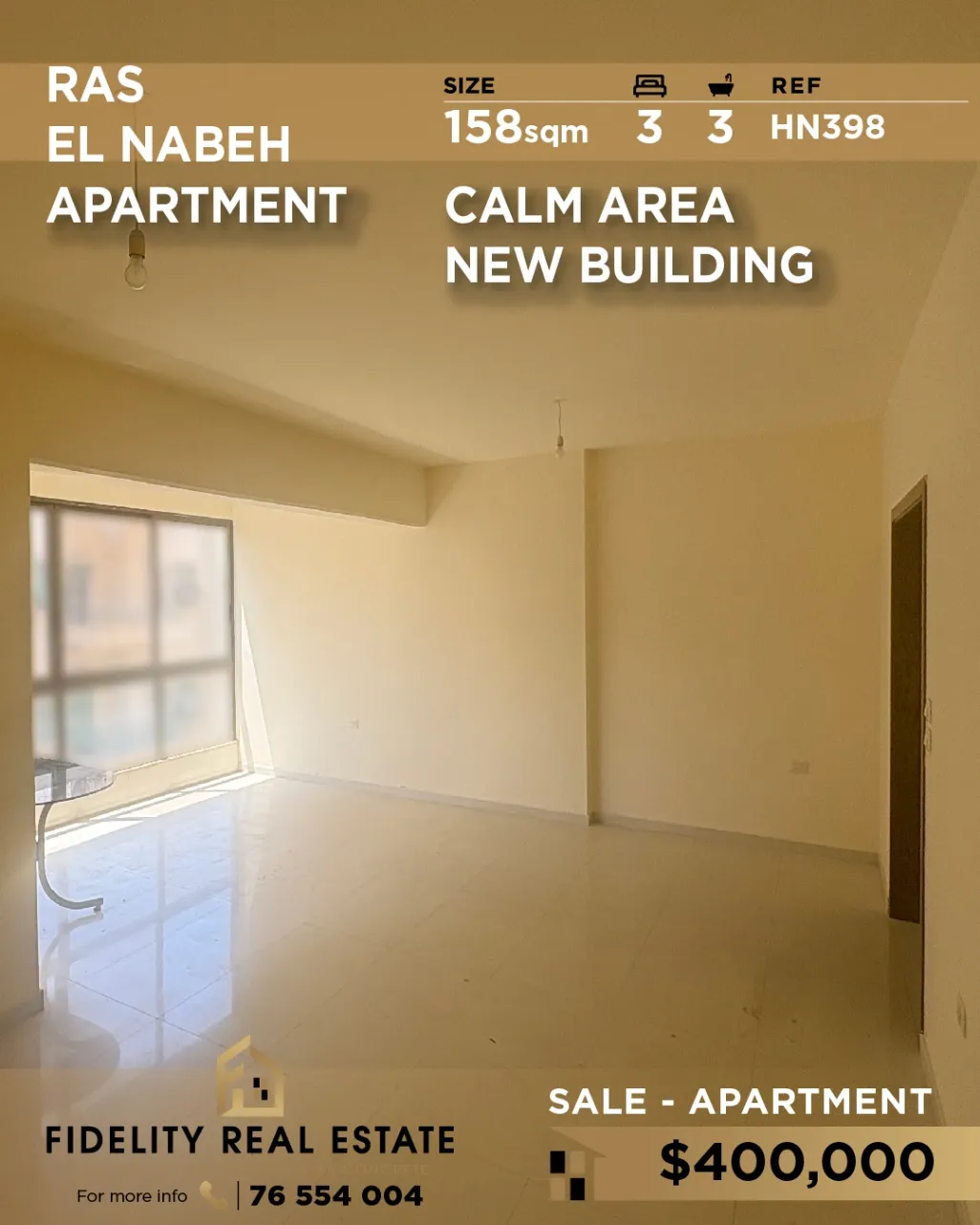 Apartment for sale in Ras El Nabaa, Bayrut, Lebanon