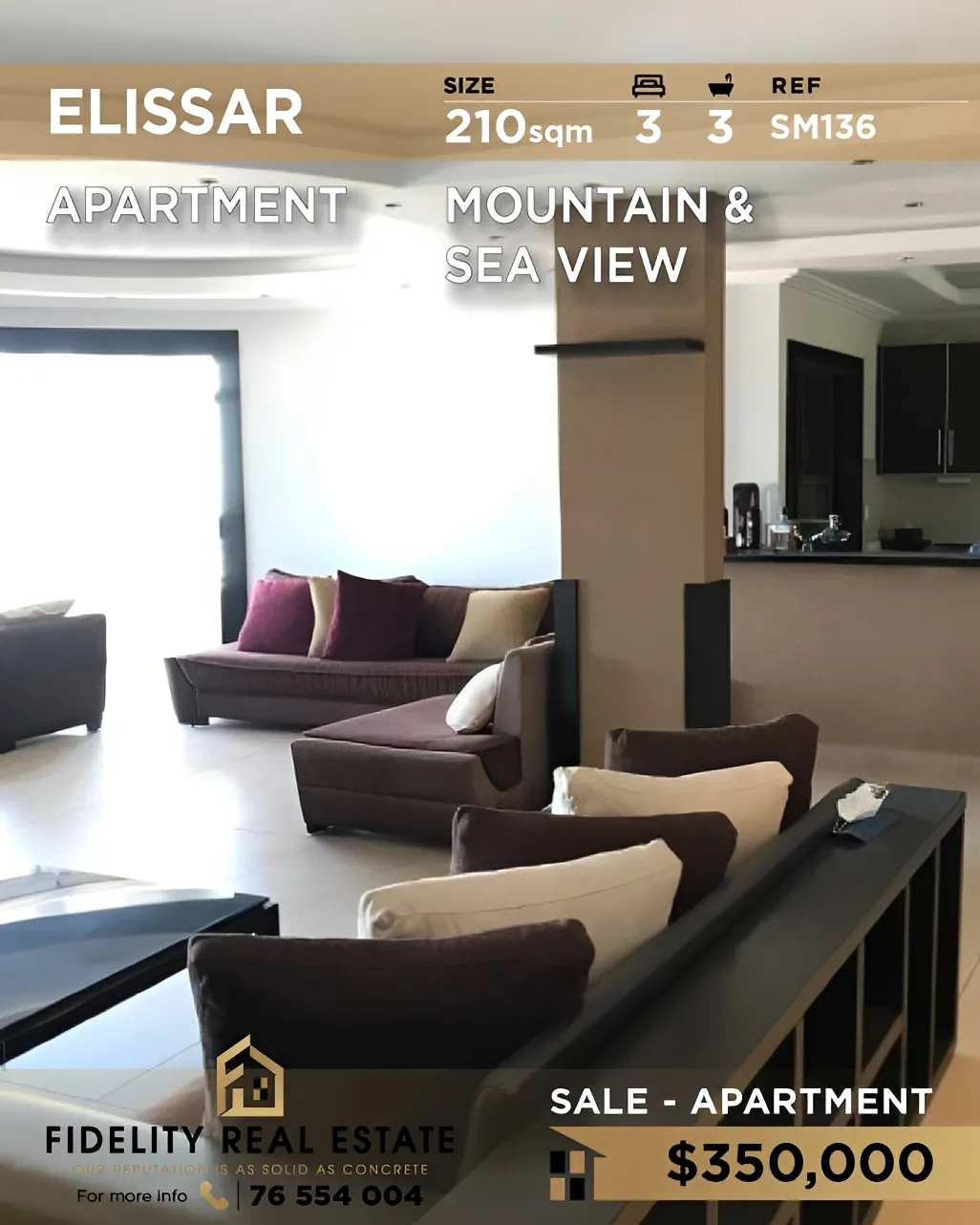 Apartment for sale in Elissar, Lebanon - 3 bed, 3 bath