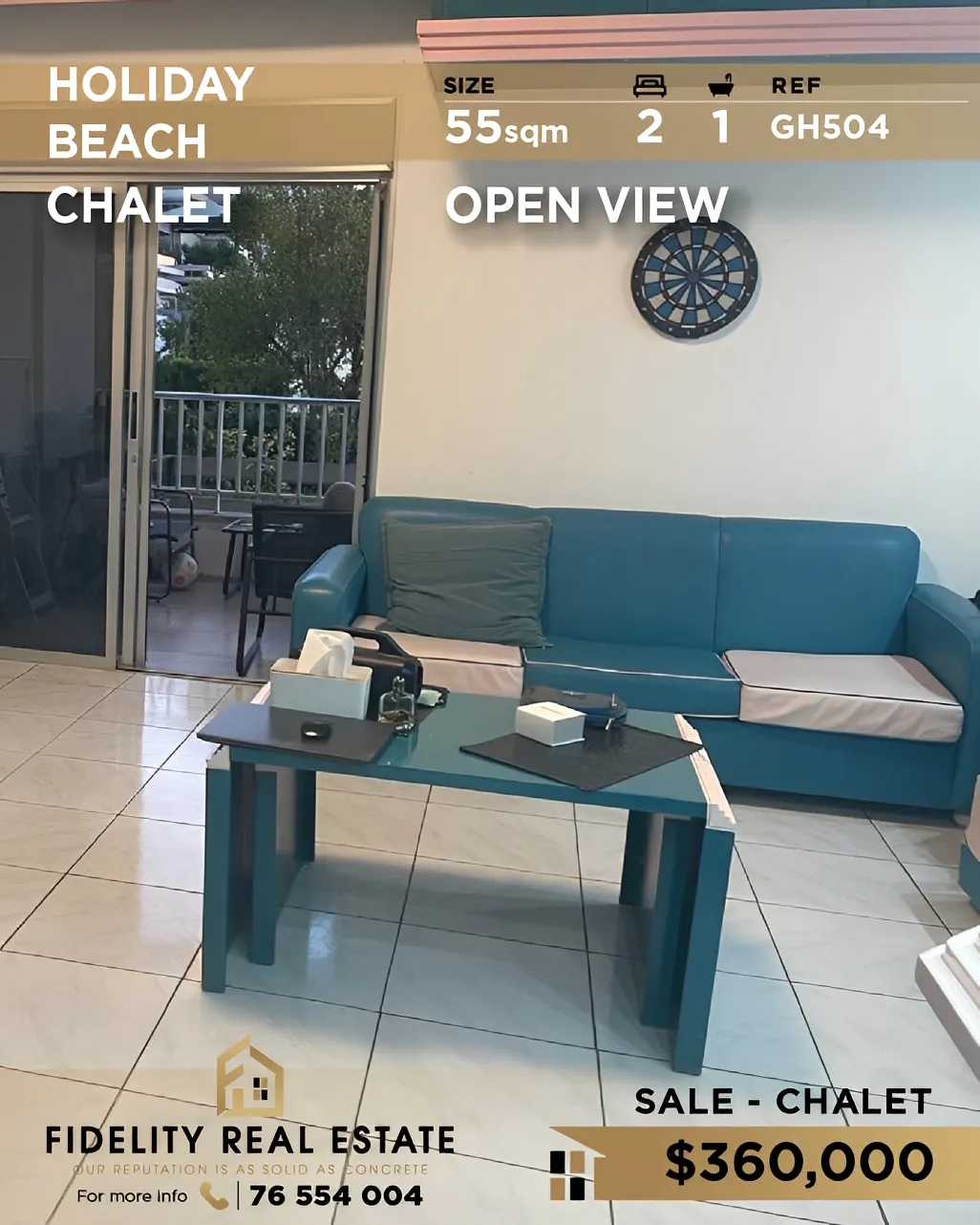 Chalet for sale in Zouk Mosbeh, Lebanon - 2 bed, 1 bath