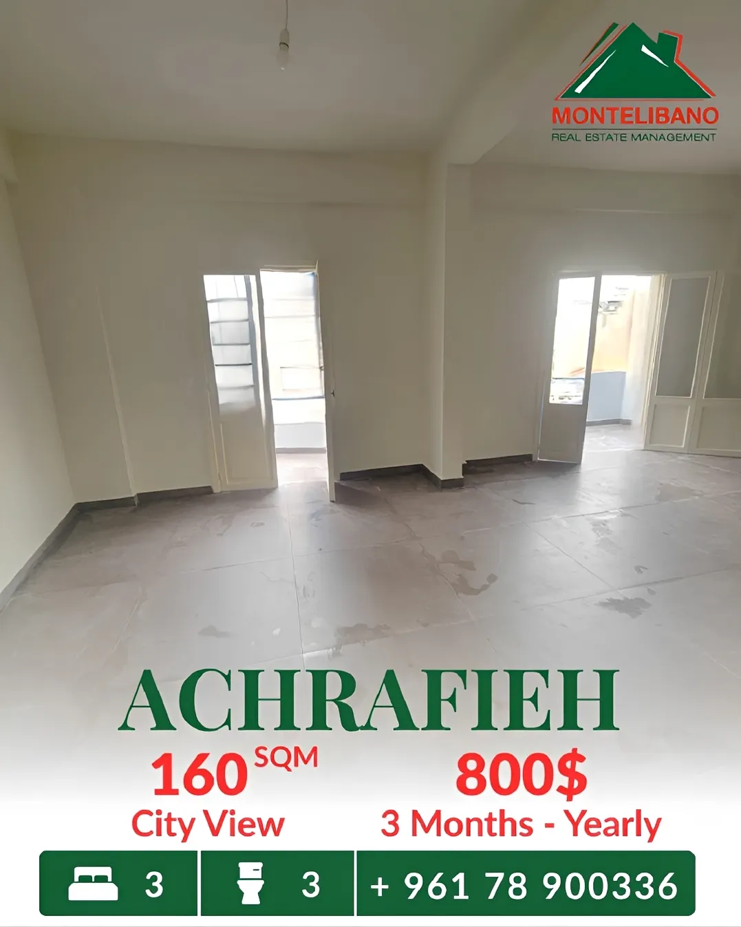 Apartment for rent in Achrafieh, Beirut, Lebanon