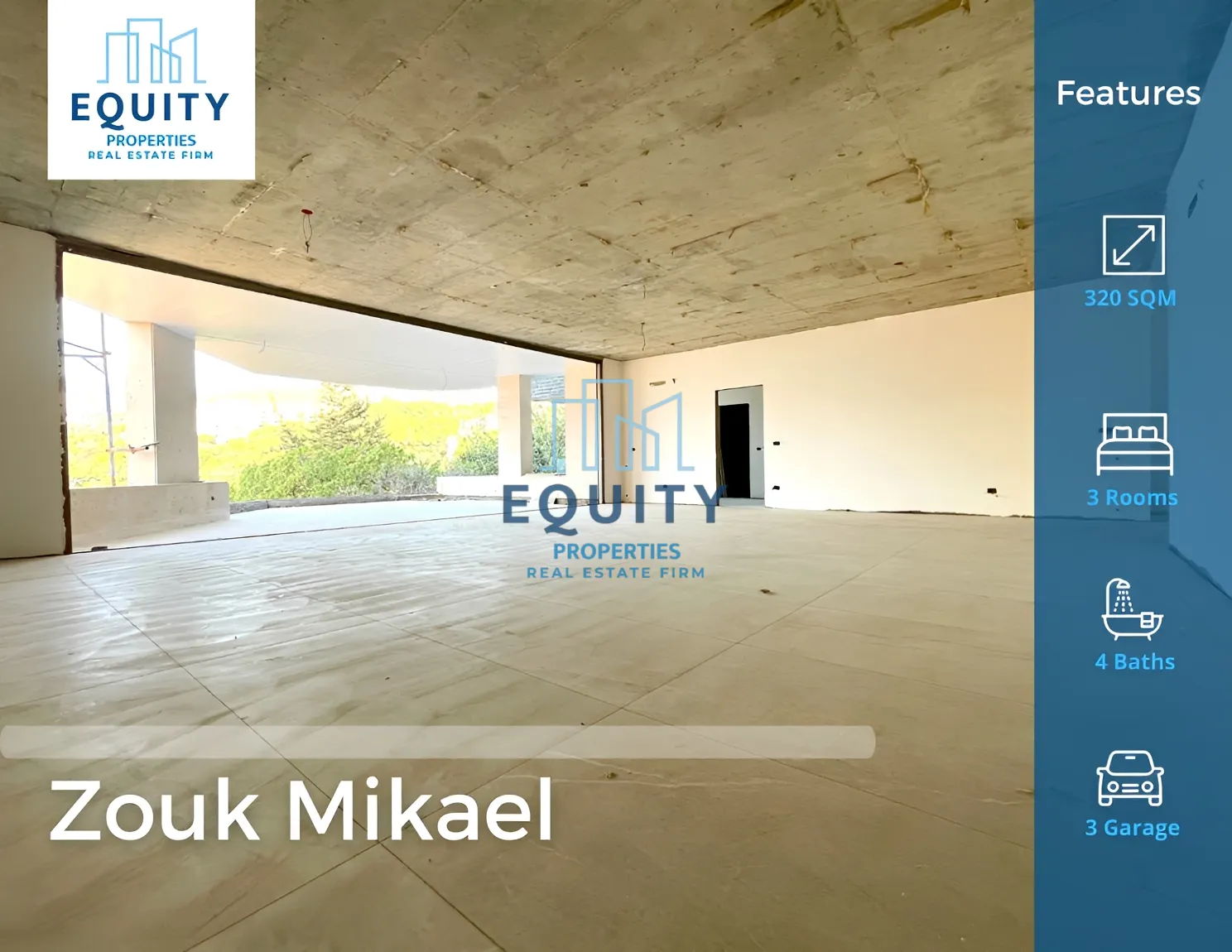 Apartment for sale in Zouk Mikael, Lebanon - 3 bed, 4 bath