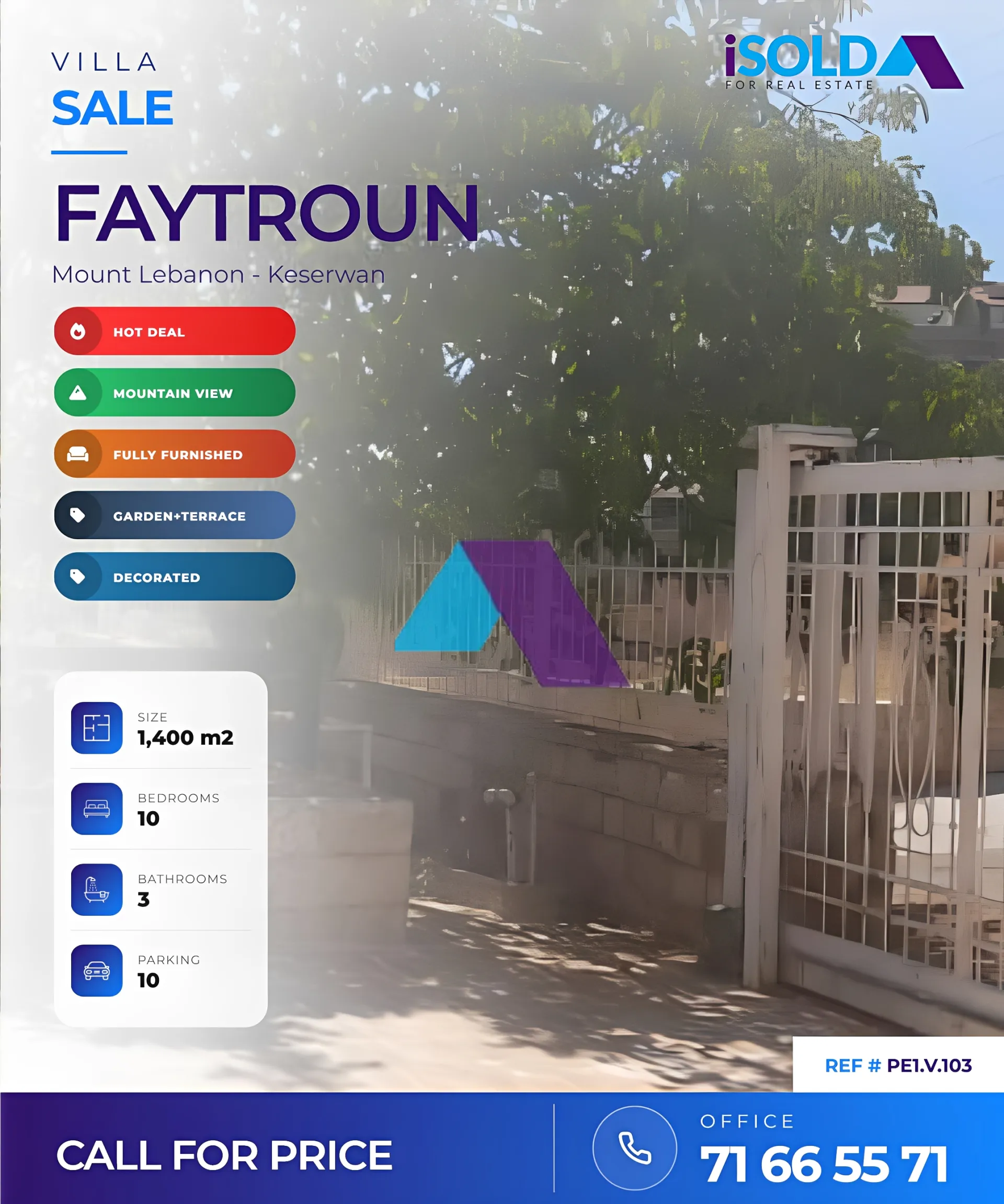Villa for Sale in Faitroun