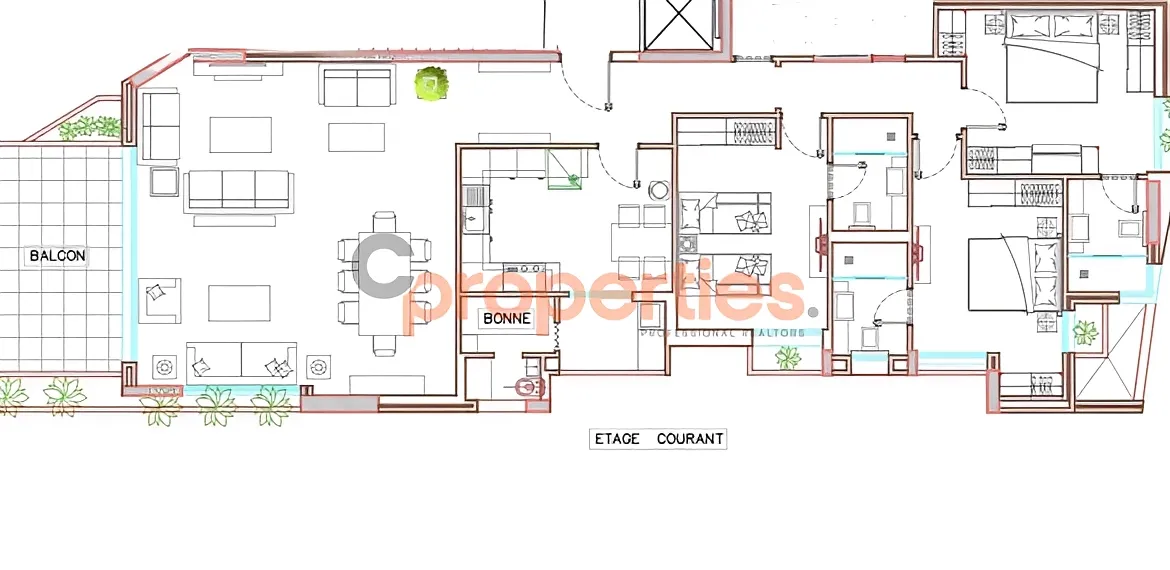 Apartment for Sale in Aaoukar - 3 bed, 5 bath