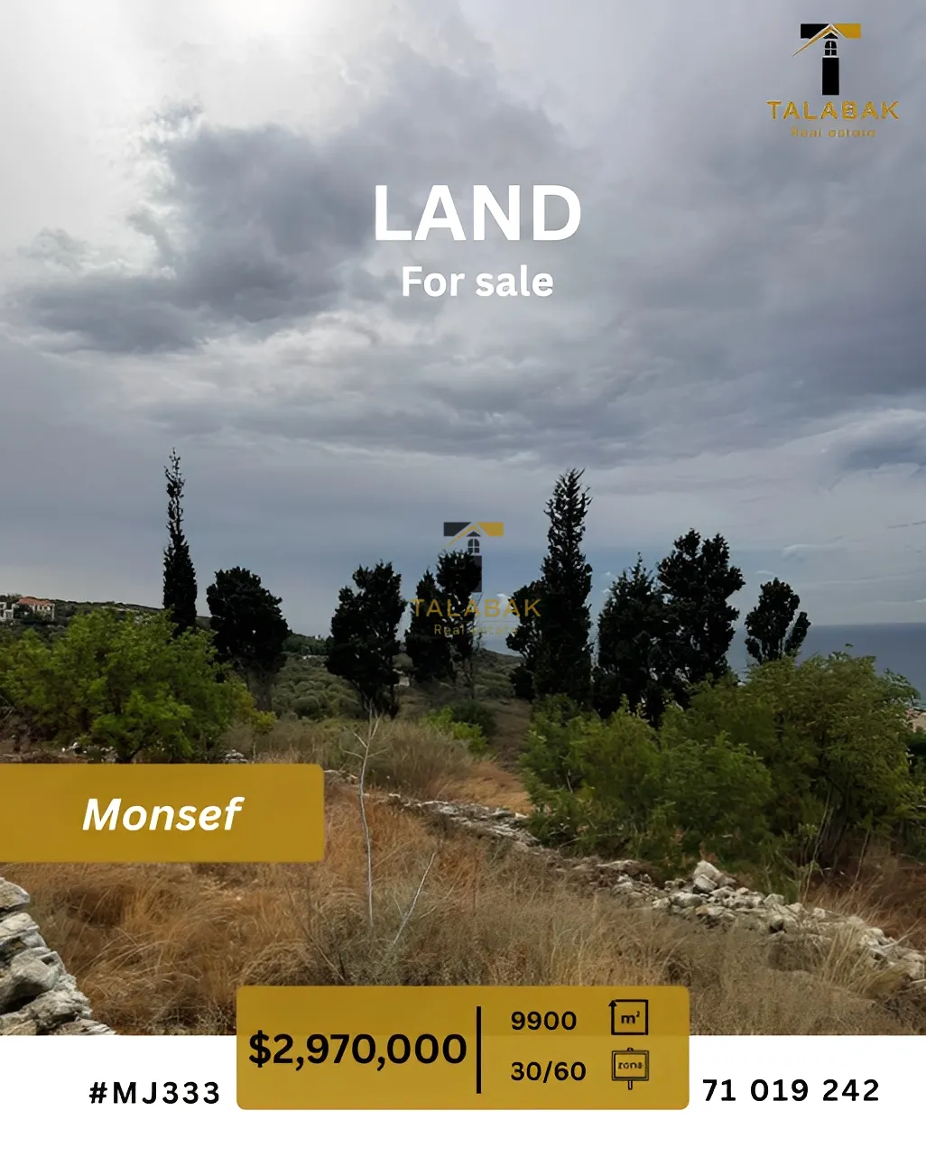 Land for Sale in Monsef, Lebanon