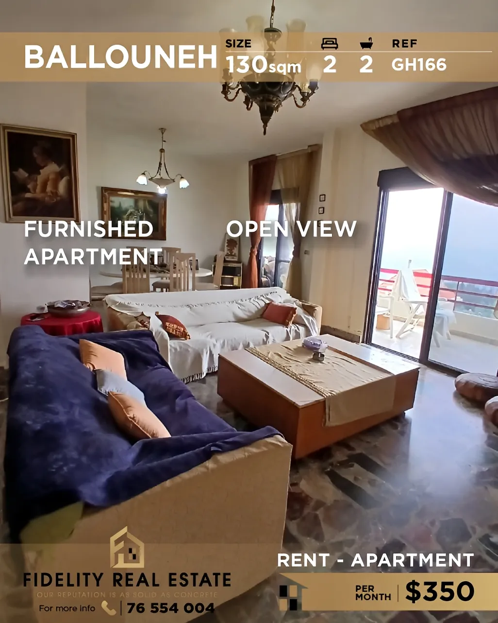 Apartment for rent in Ballouneh, Lebanon