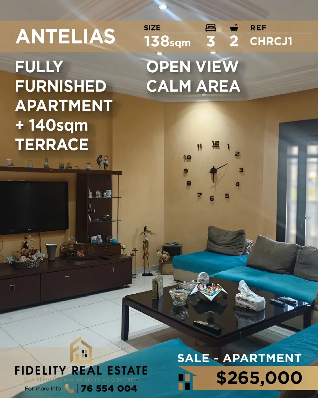 Apartment for sale in Antelias