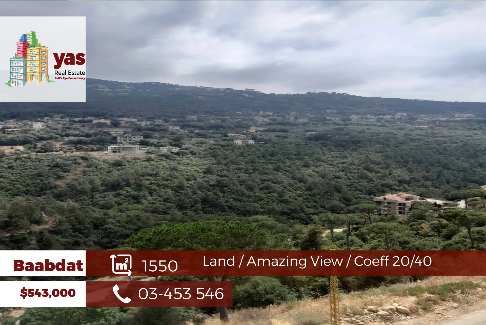 Land for Sale in Baabdat