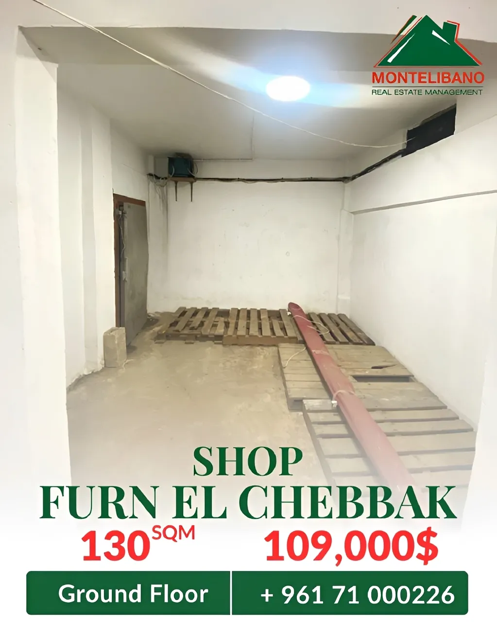 Shop for sale in Forn El Chebbak