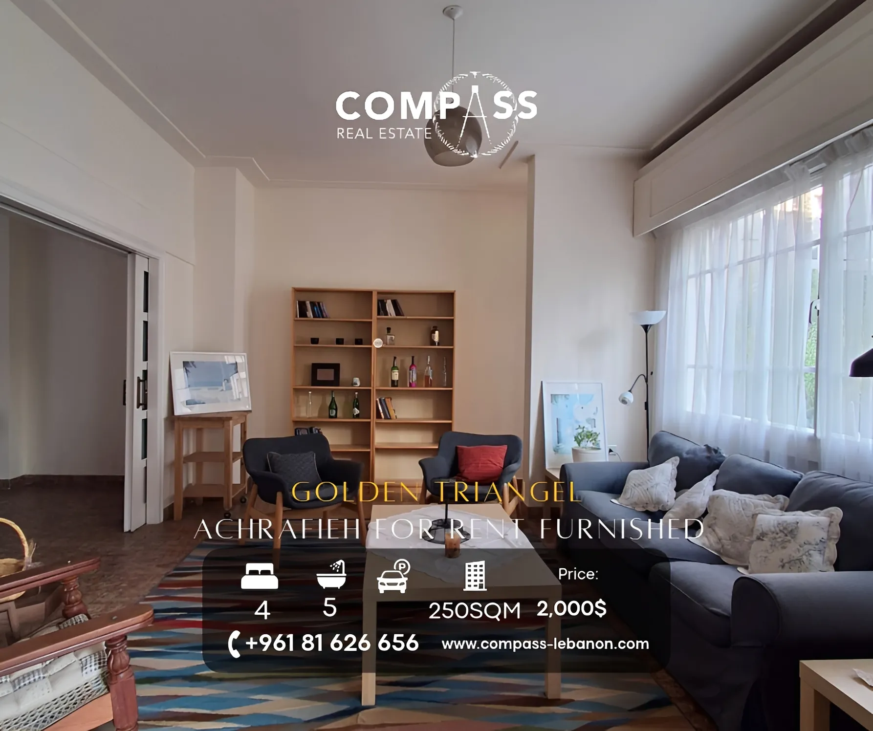 Apartment for rent in Achrafieh