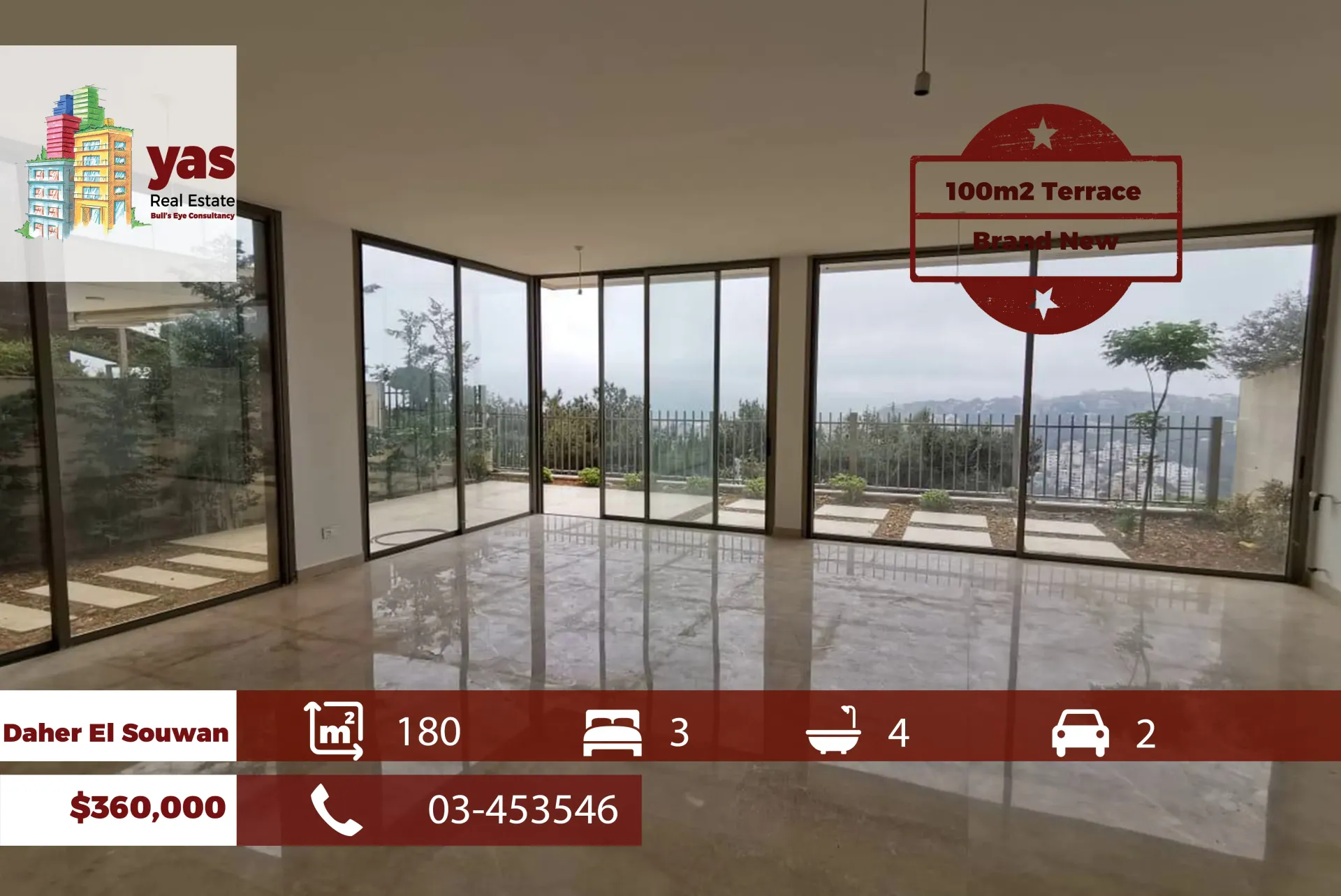 Apartment for Sale in Dahr El Souane - 3 bed, 4 bath
