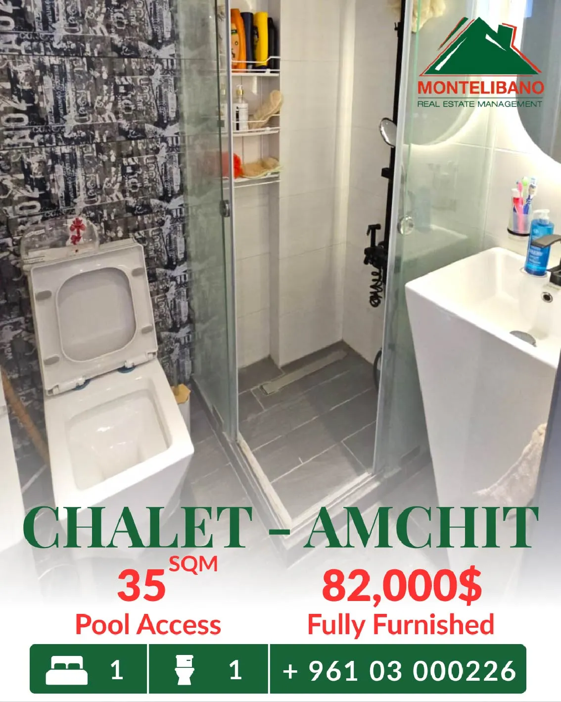 Chalet for sale in Aamchit, Lebanon