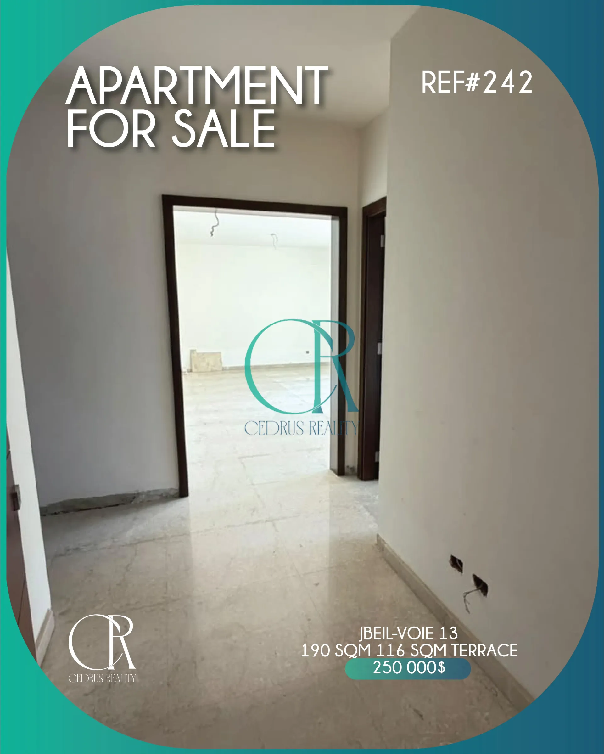 Apartment for sale in Jbeil