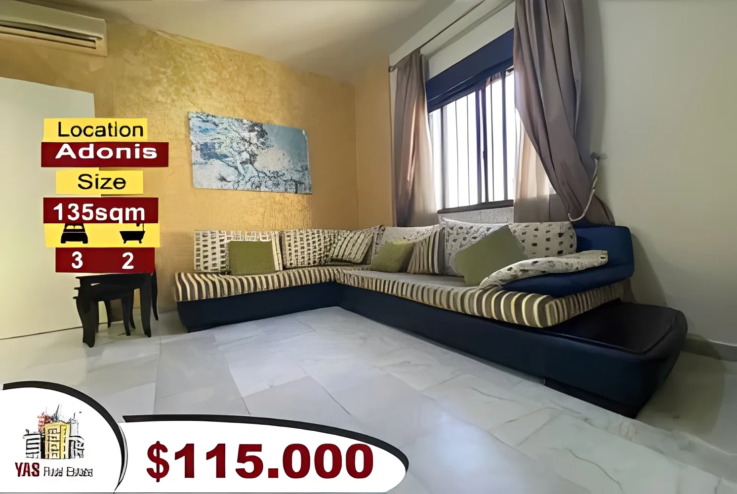 Apartment for Sale in Adonis - 3 bed, 2 bath