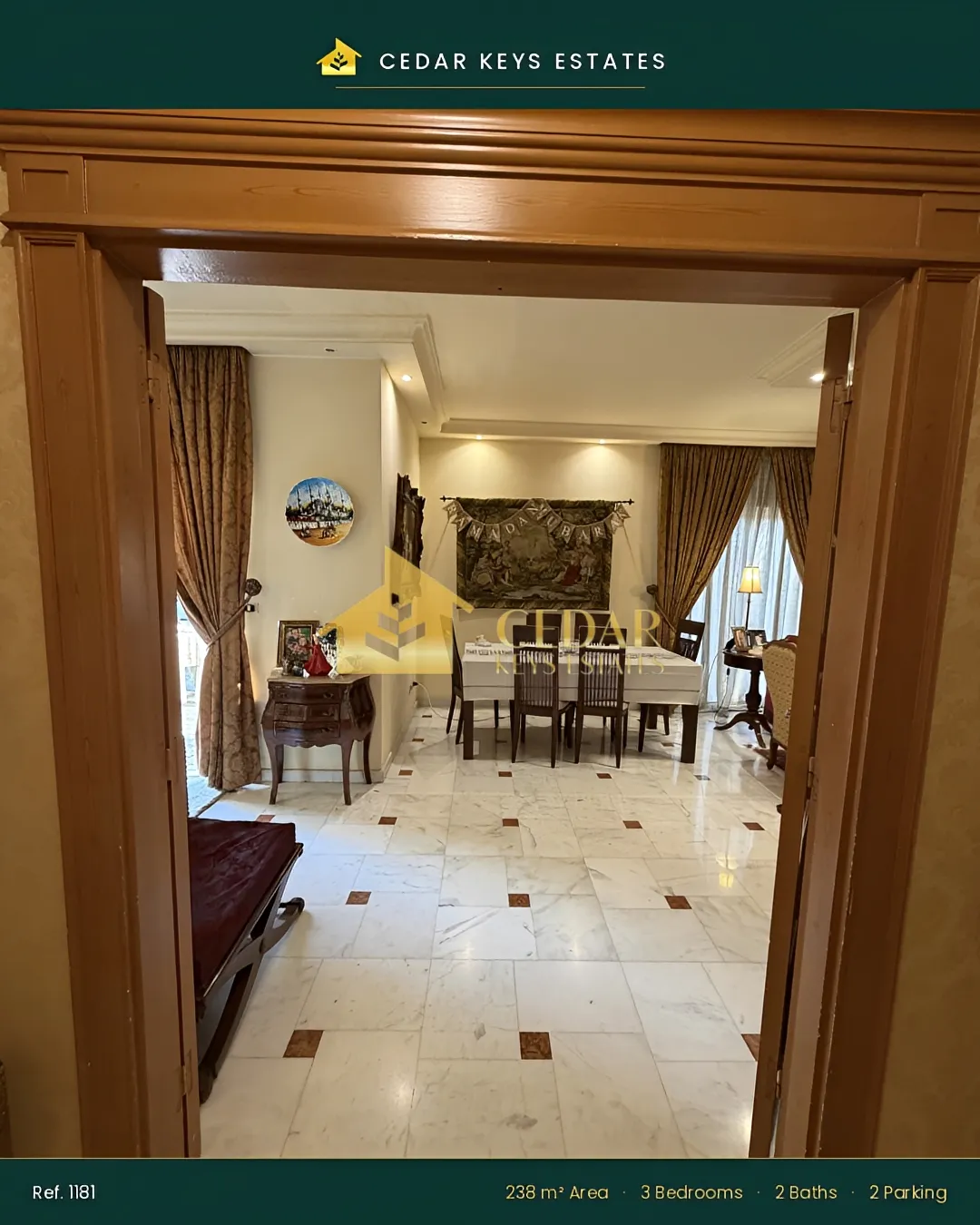 Apartment for sale in Patrakyieh, Beirut, Lebanon - 3 bed, 2 bath