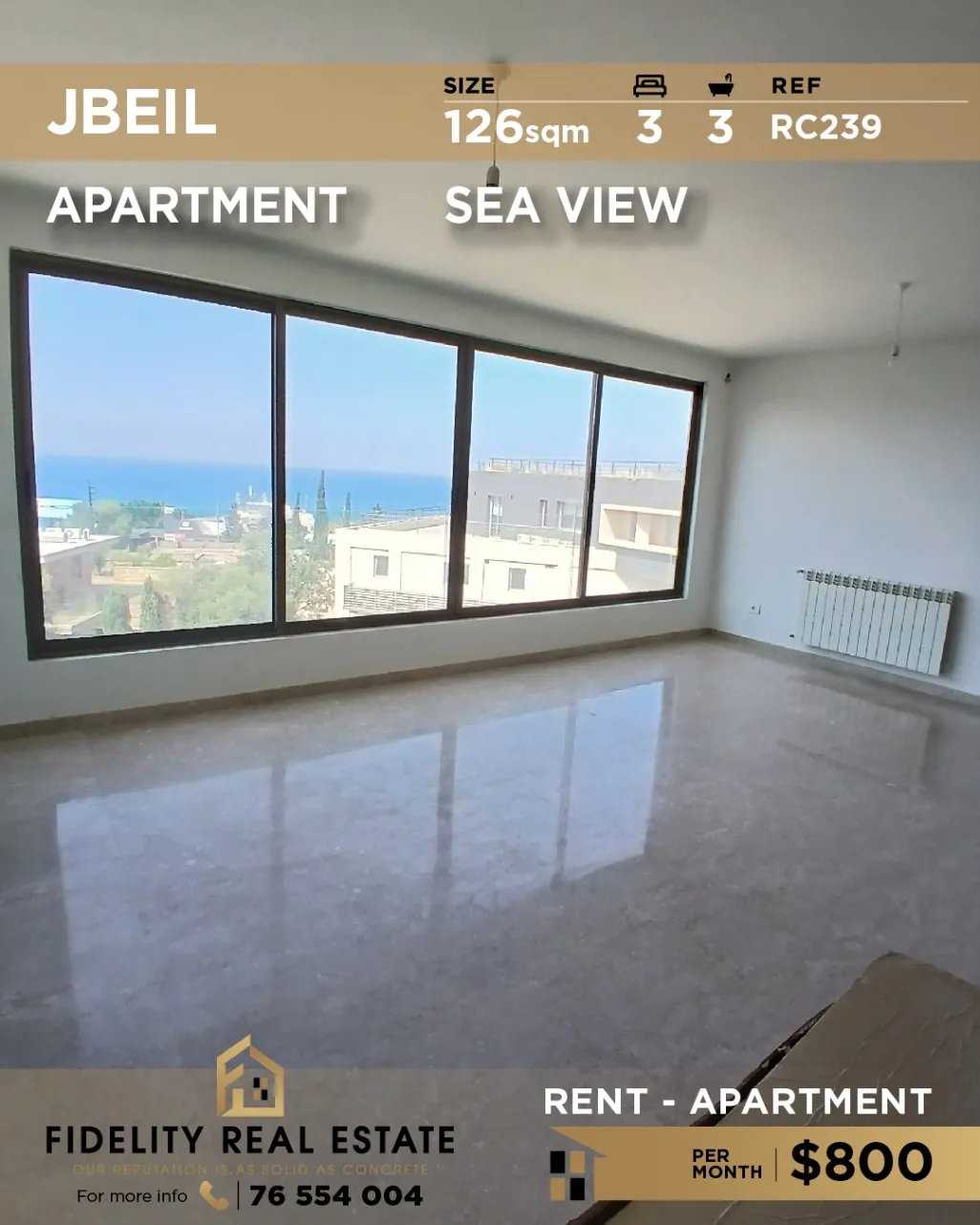 Apartment for rent in Jbeil, Lebanon