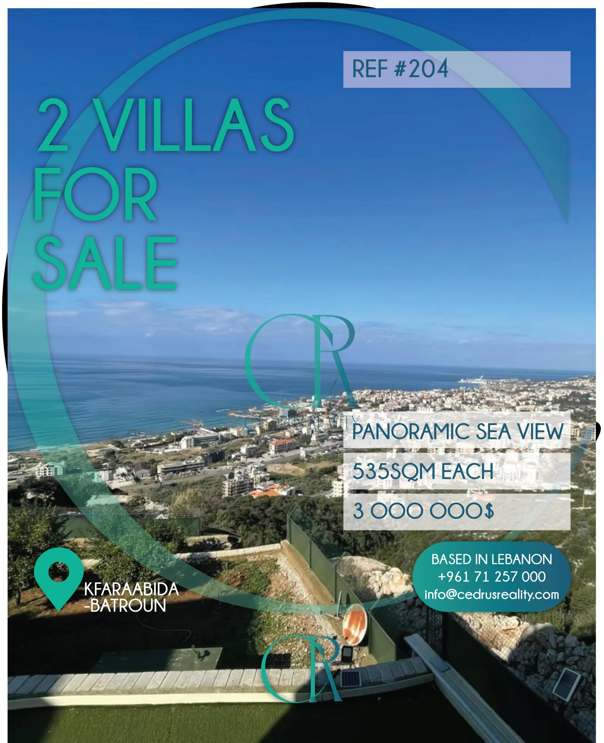 Villa for sale in Batroun, Lebanon