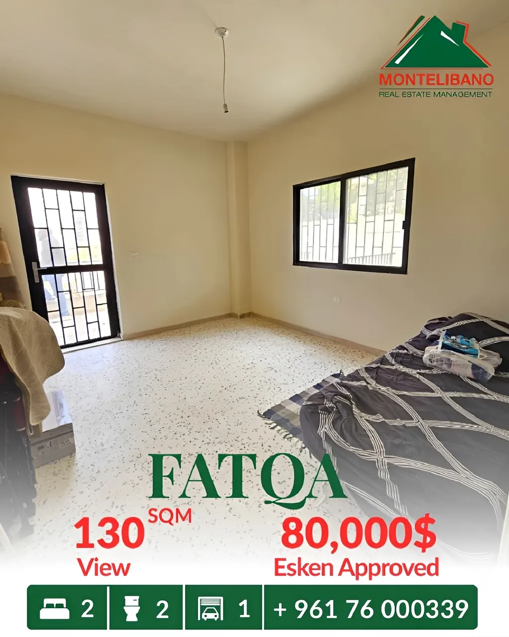 Apartment for sale in Fatqa, Lebanon