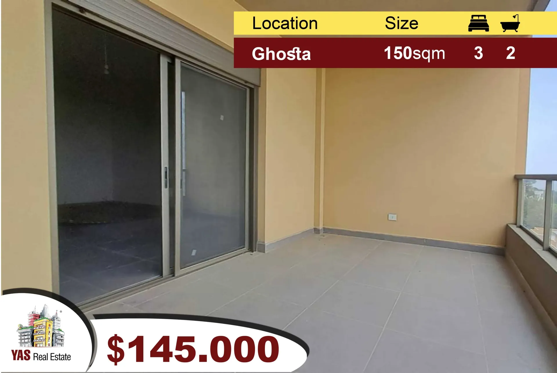 Apartment for Sale in Ghosta - 3 bed, 2 bath