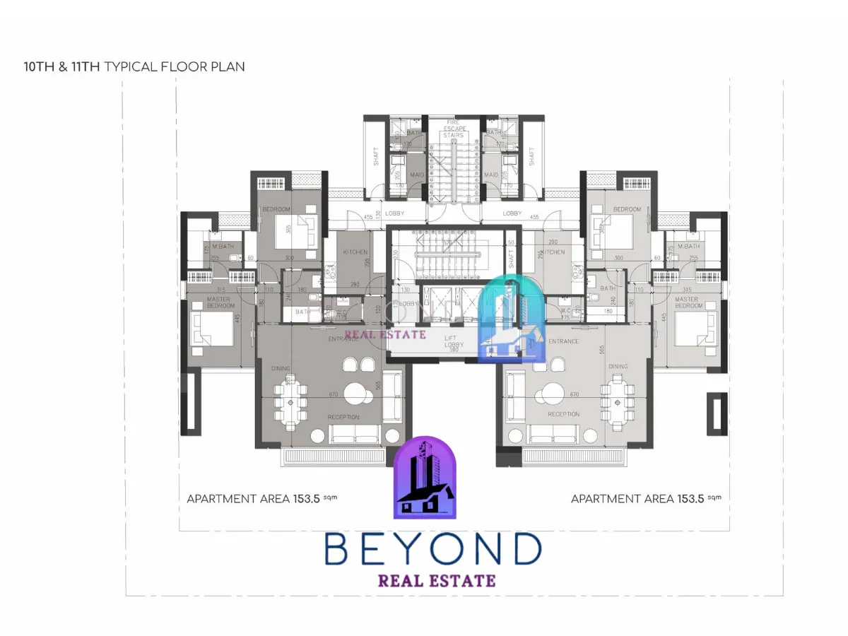 Apartment for sale in Achrafieh, Beirut, Lebanon - 3 bed, 4 bath