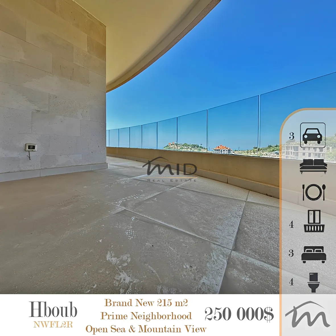 Apartment for sale in Hboub, aannaya, lebanon - 3 bed, 4.0 bath