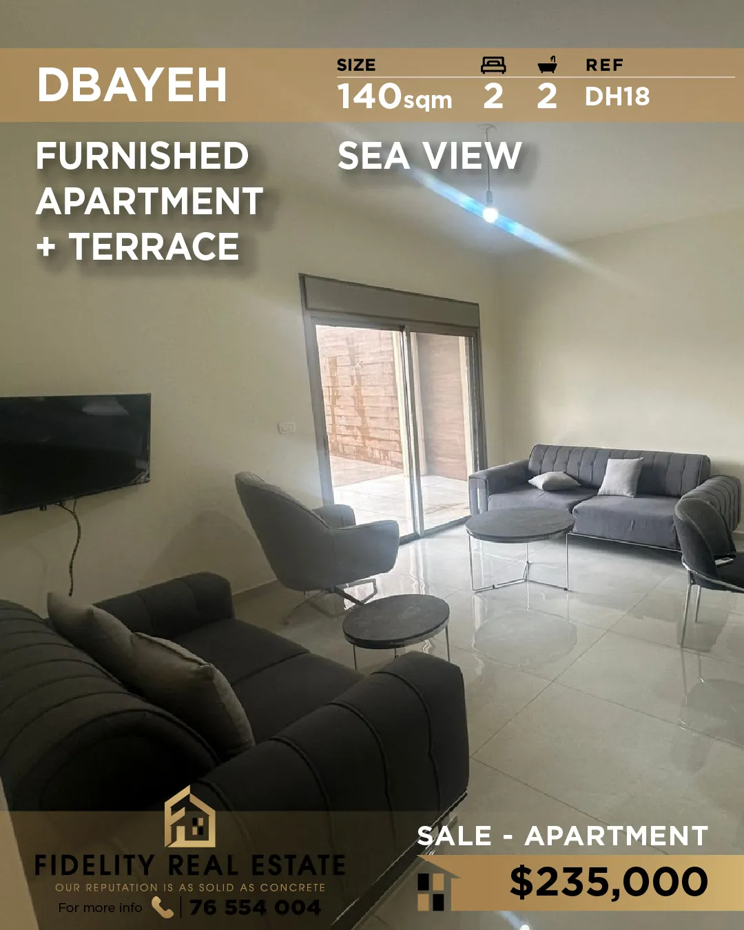Apartment for sale in Dbayeh, Lebanon