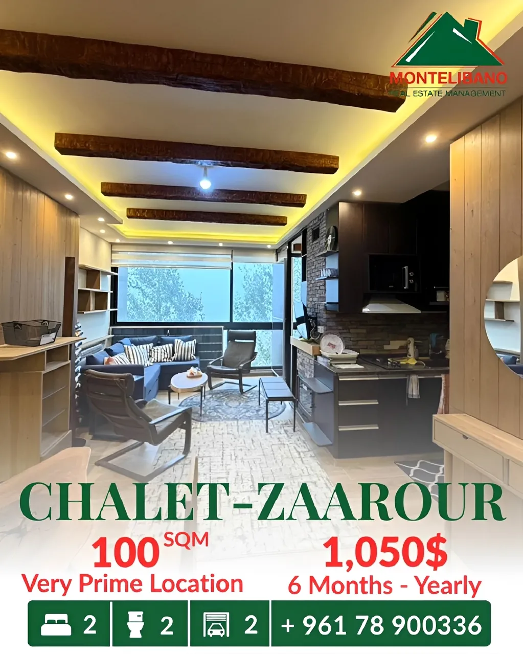 Chalet for rent in Zaarour, Lebanon, Lebanon - 2 bed, 2 bath