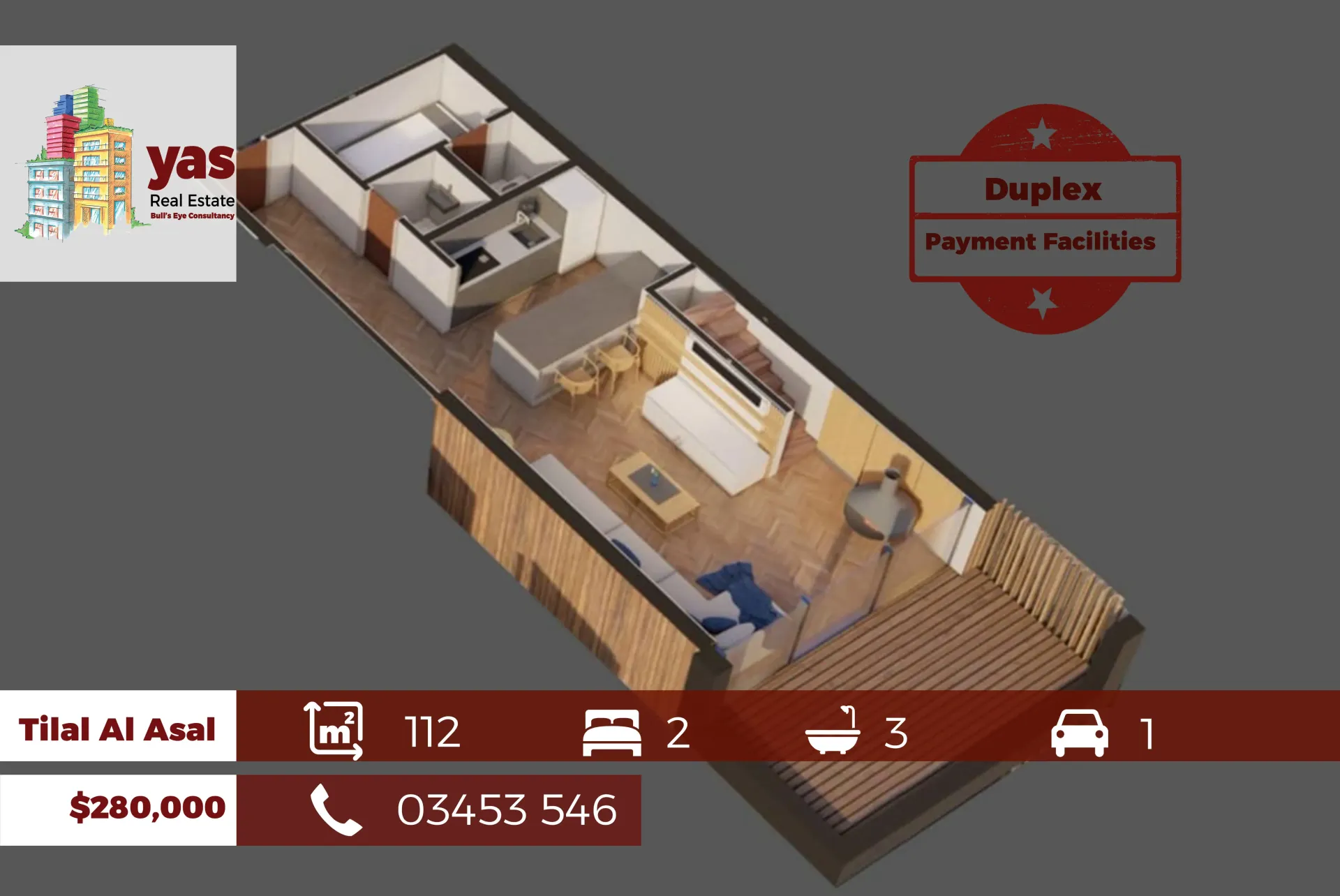 Apartment for Sale in Faraya - 2 bed, 3 bath