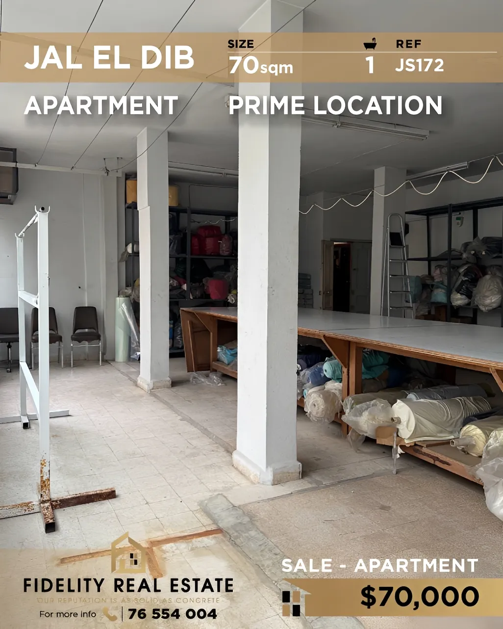 Apartment for sale in Jal El Dib, Lebanon - 1 bed, 1 bath