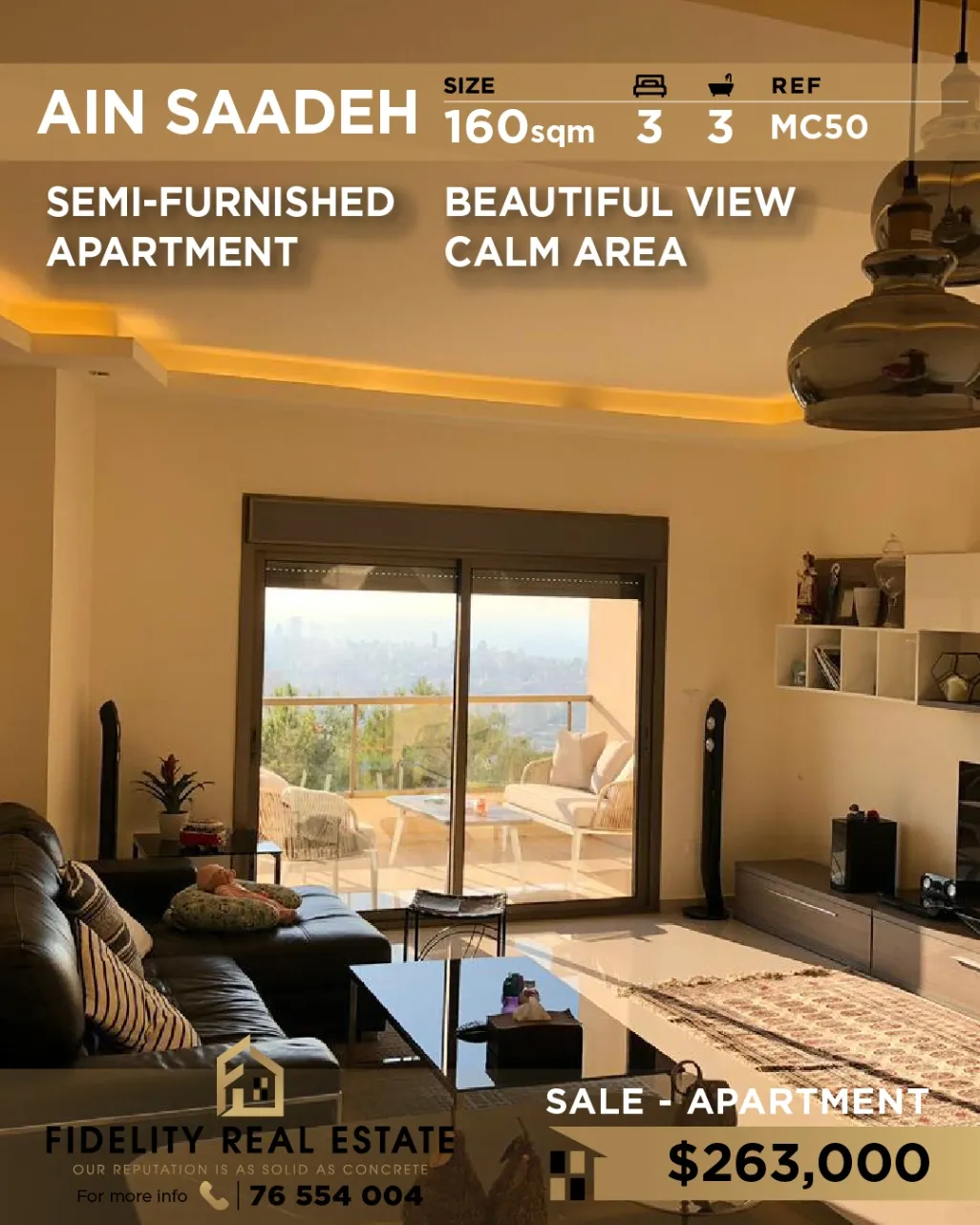 Apartment for sale in Ain Saadeh, Lebanon