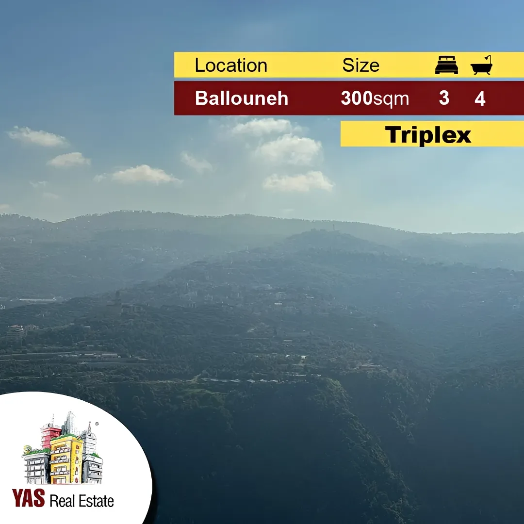 Apartment for Sale in Ballouneh - 3 bed, 4 bath