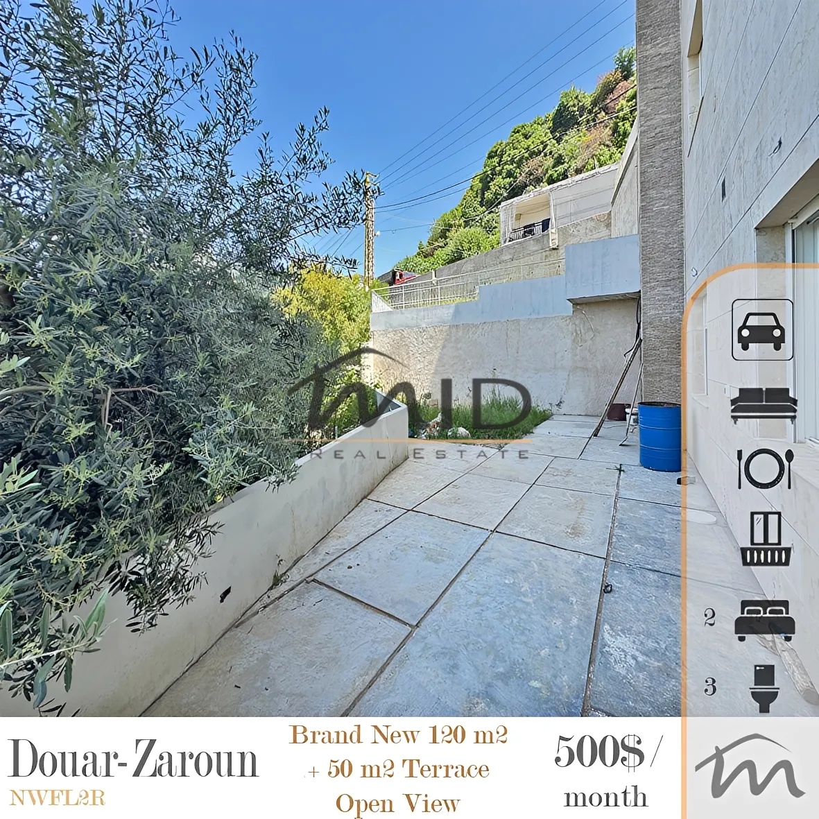 Apartment for rent in Douar, lebanon - 2 bed, 3.0 bath