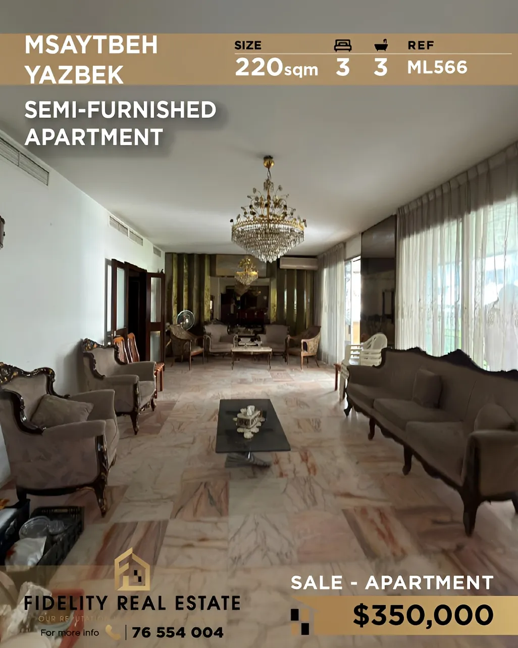 Apartment for sale in Msaytbeh, Beirut, Lebanon