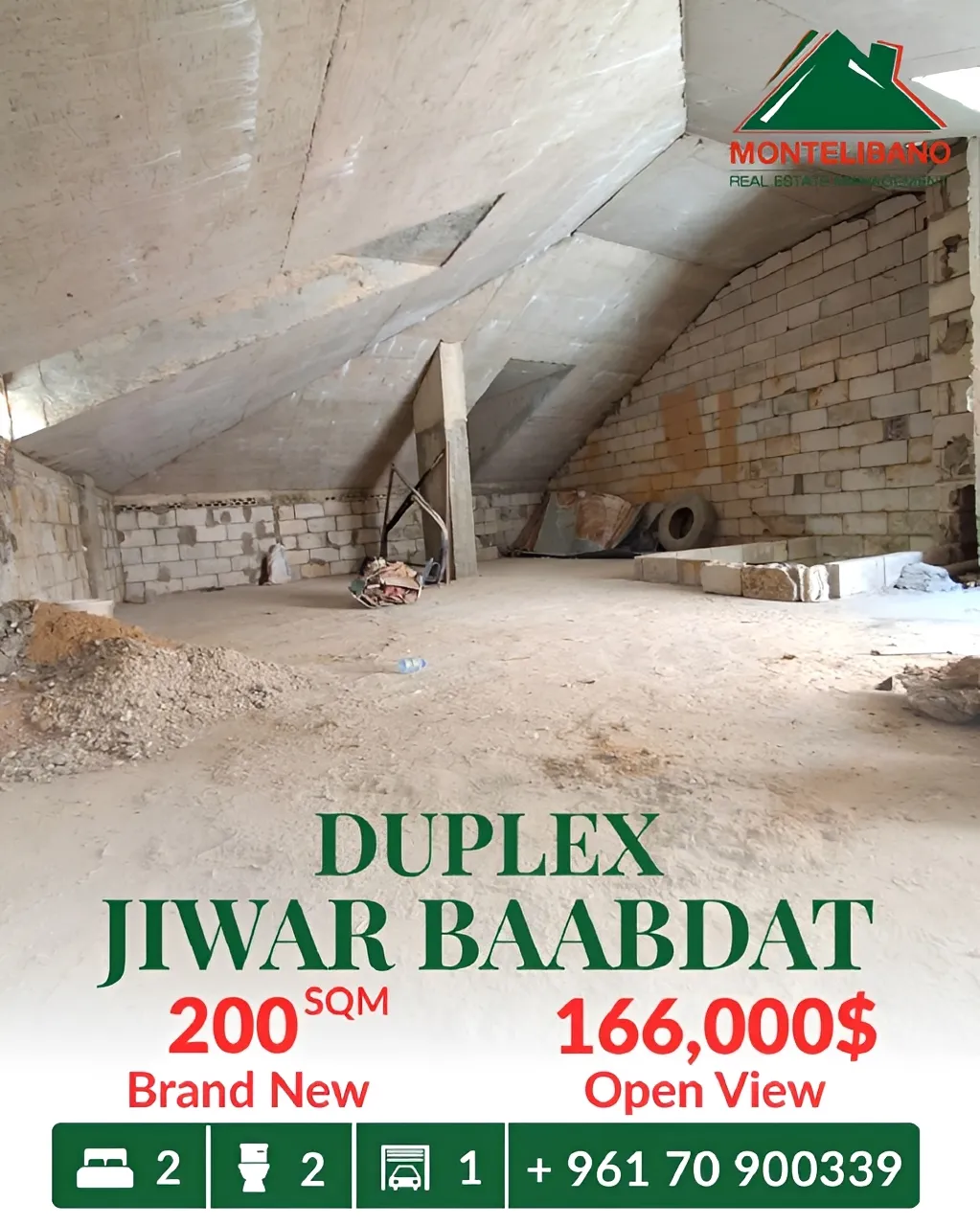 Duplex for sale in Baabdat, Lebanon