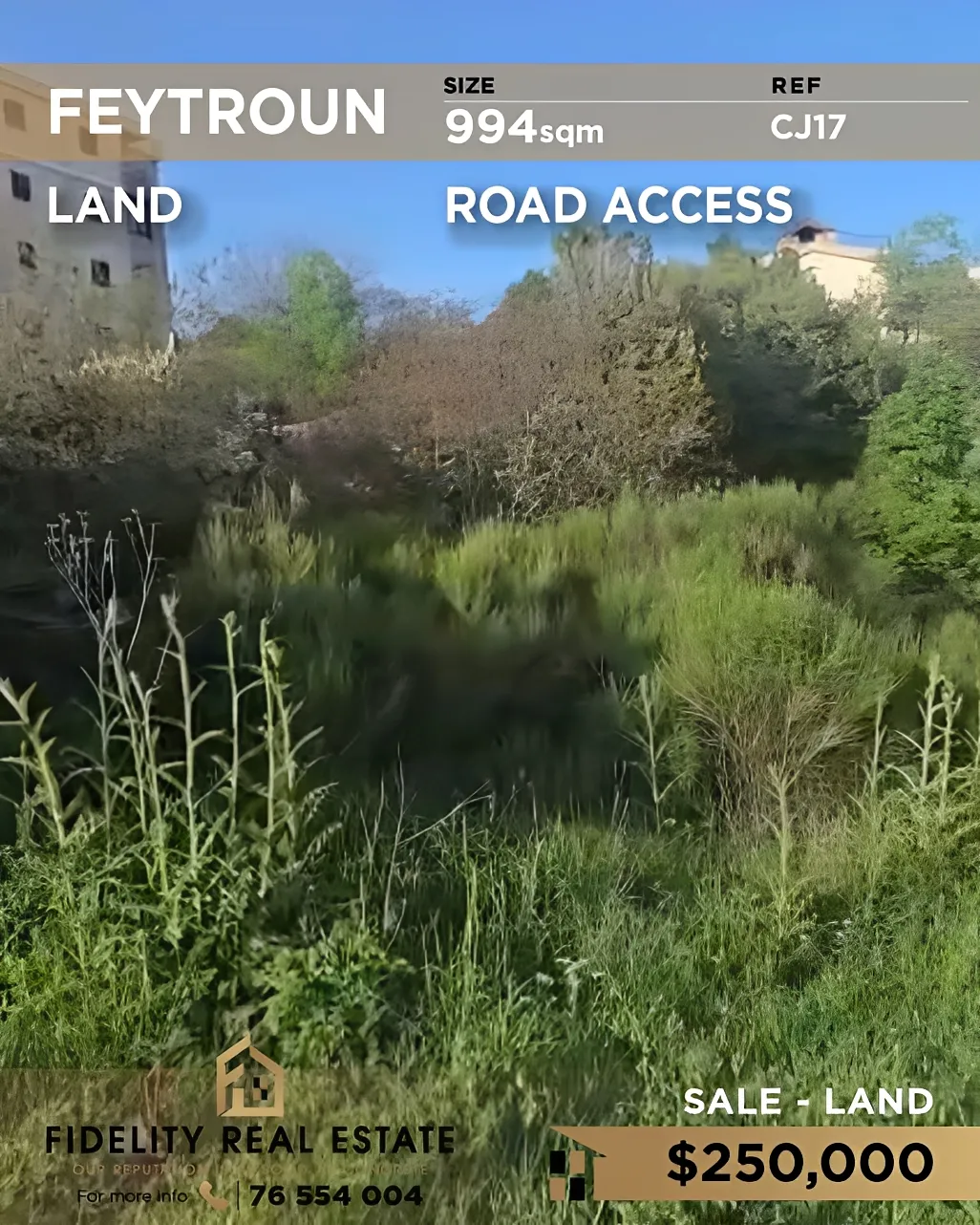 Residential Land for sale in Faitroun, Lebanon