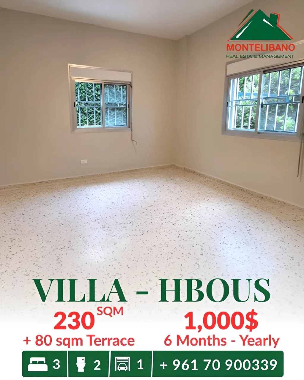 Apartment for rent in Hbous, Lebanon