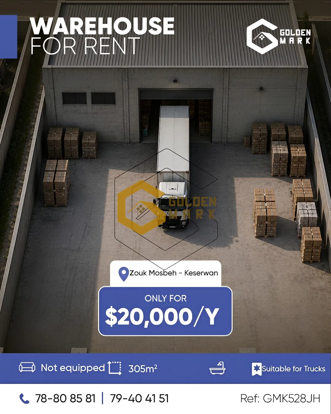 Warehouse for Rent in Zouk Mosbeh
