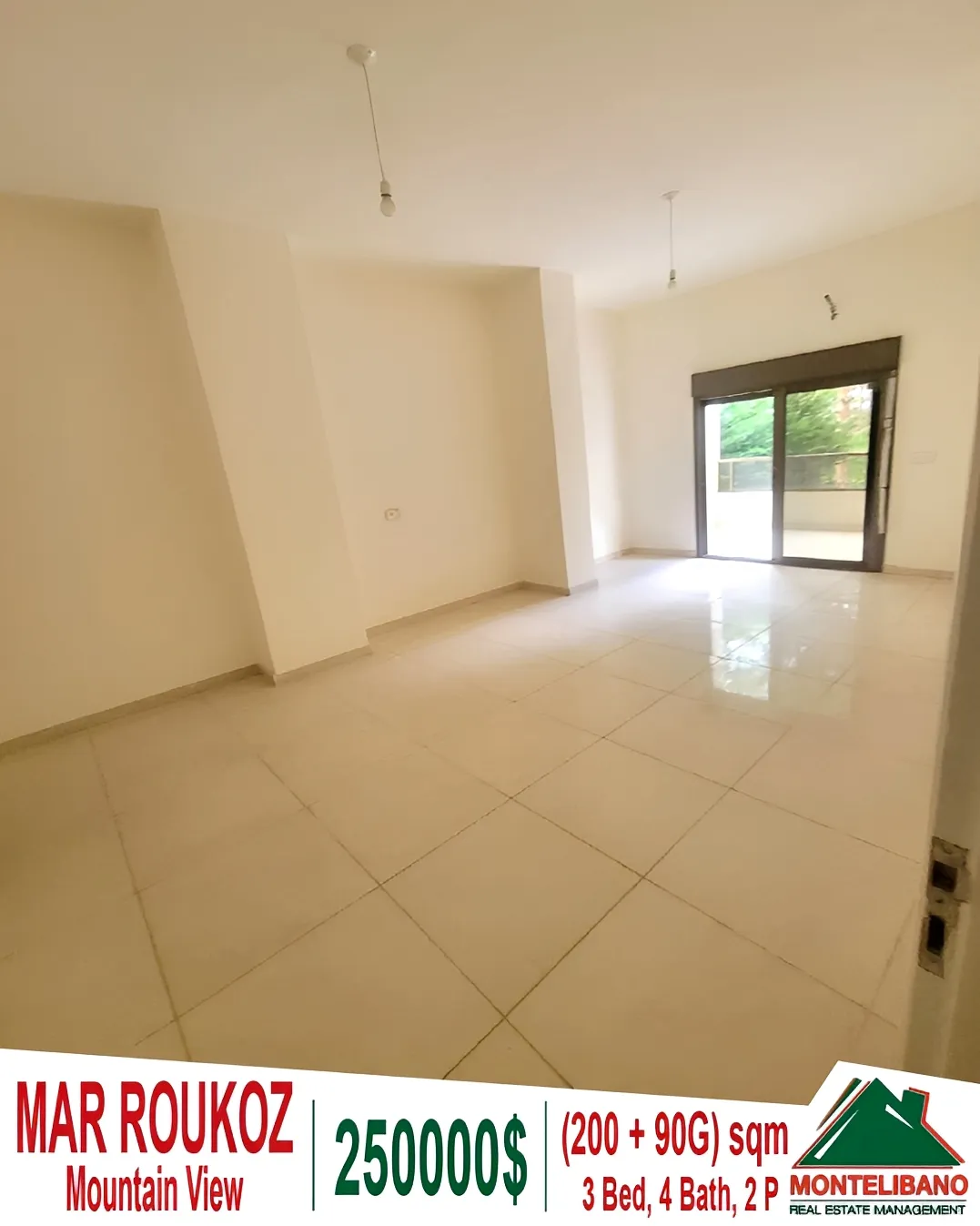 Apartment for sale in Mar Roukouz, Lebanon - 3 bed, 4 bath