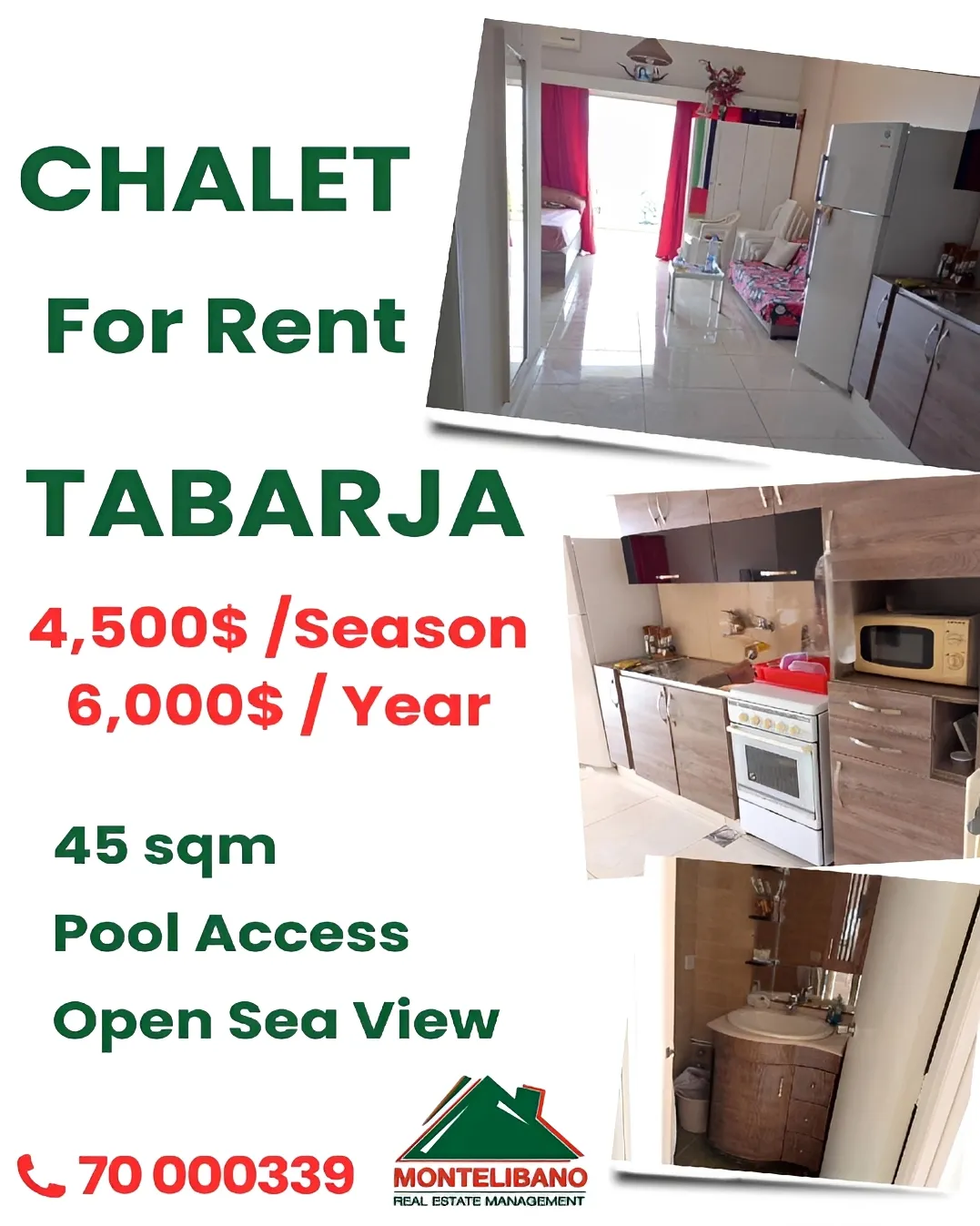Chalet for rent in Tabarja, Lebanon
