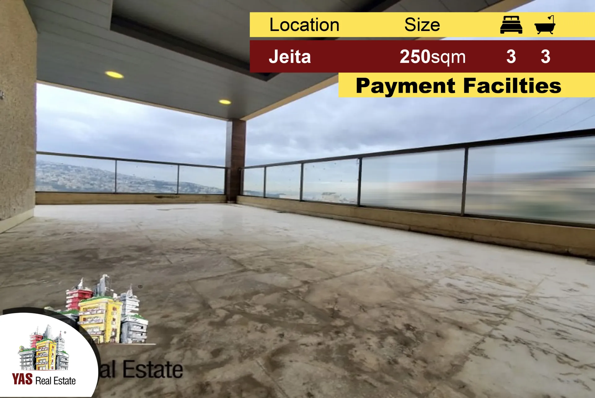 Apartment for Sale in Jeita - 3 bed, 3 bath