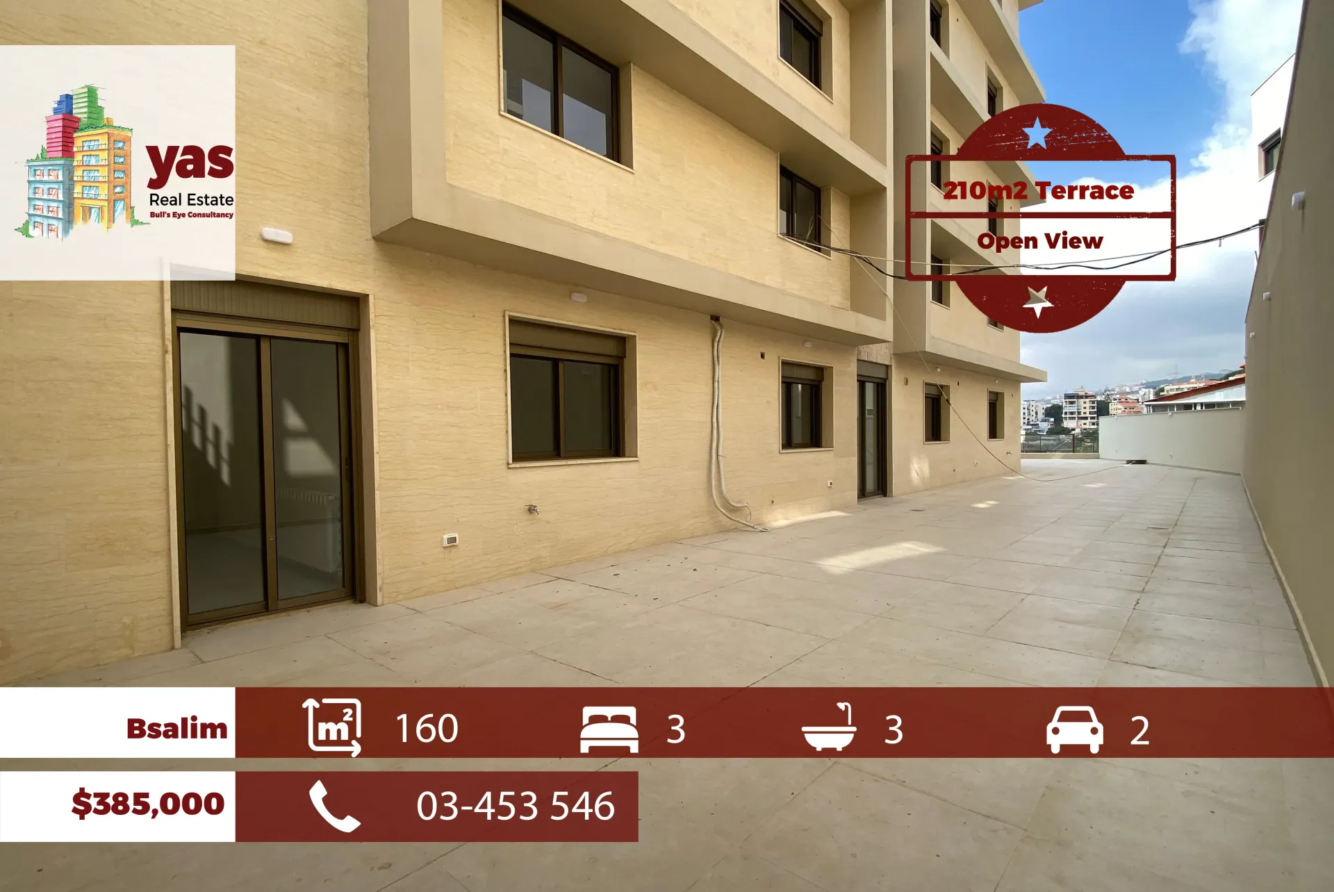 Apartment for Sale in Bsalim - 3 bed, 3 bath