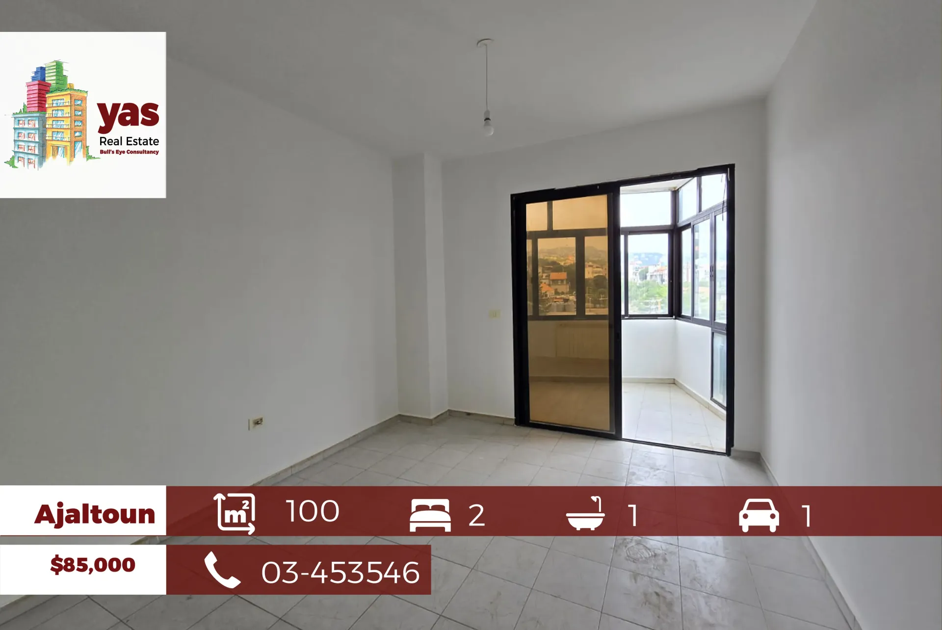 Apartment for Sale in Ajaltoun - 2 bed, 1 bath