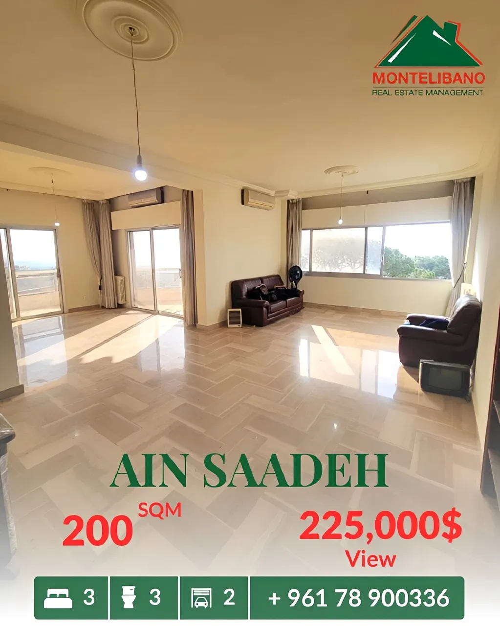 Apartment for sale in Ain Saadeh, Lebanon