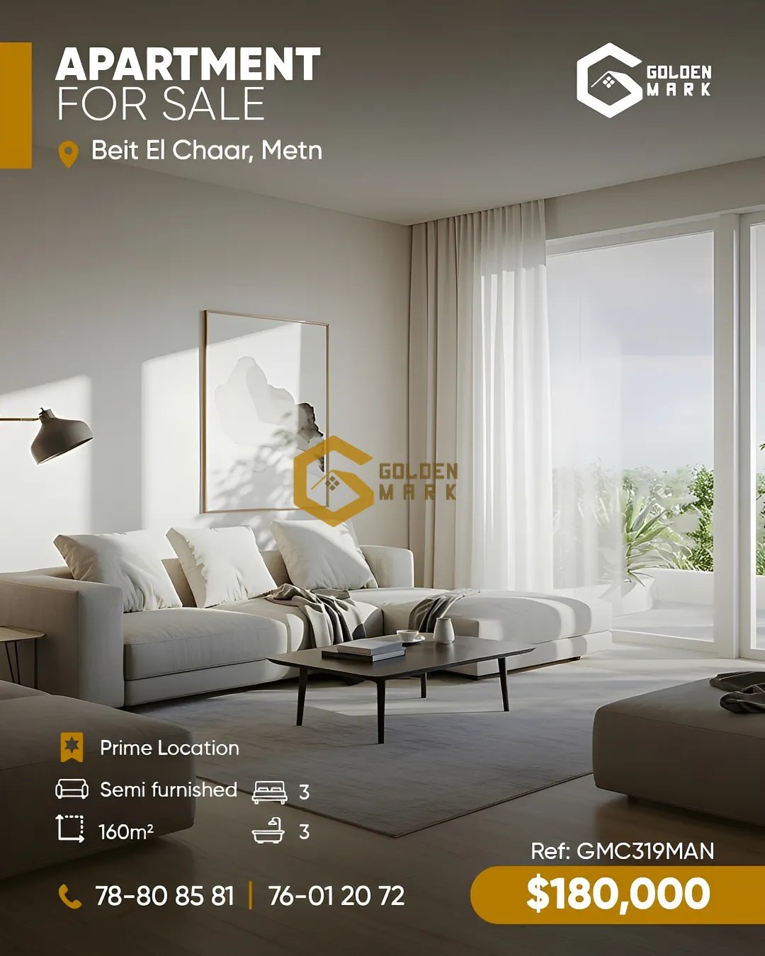 Apartment for Sale in Beit El Chaar
