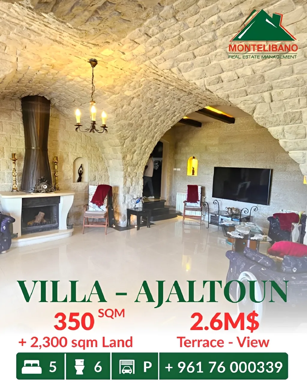 Villa for sale in Ajaltoun, Lebanon