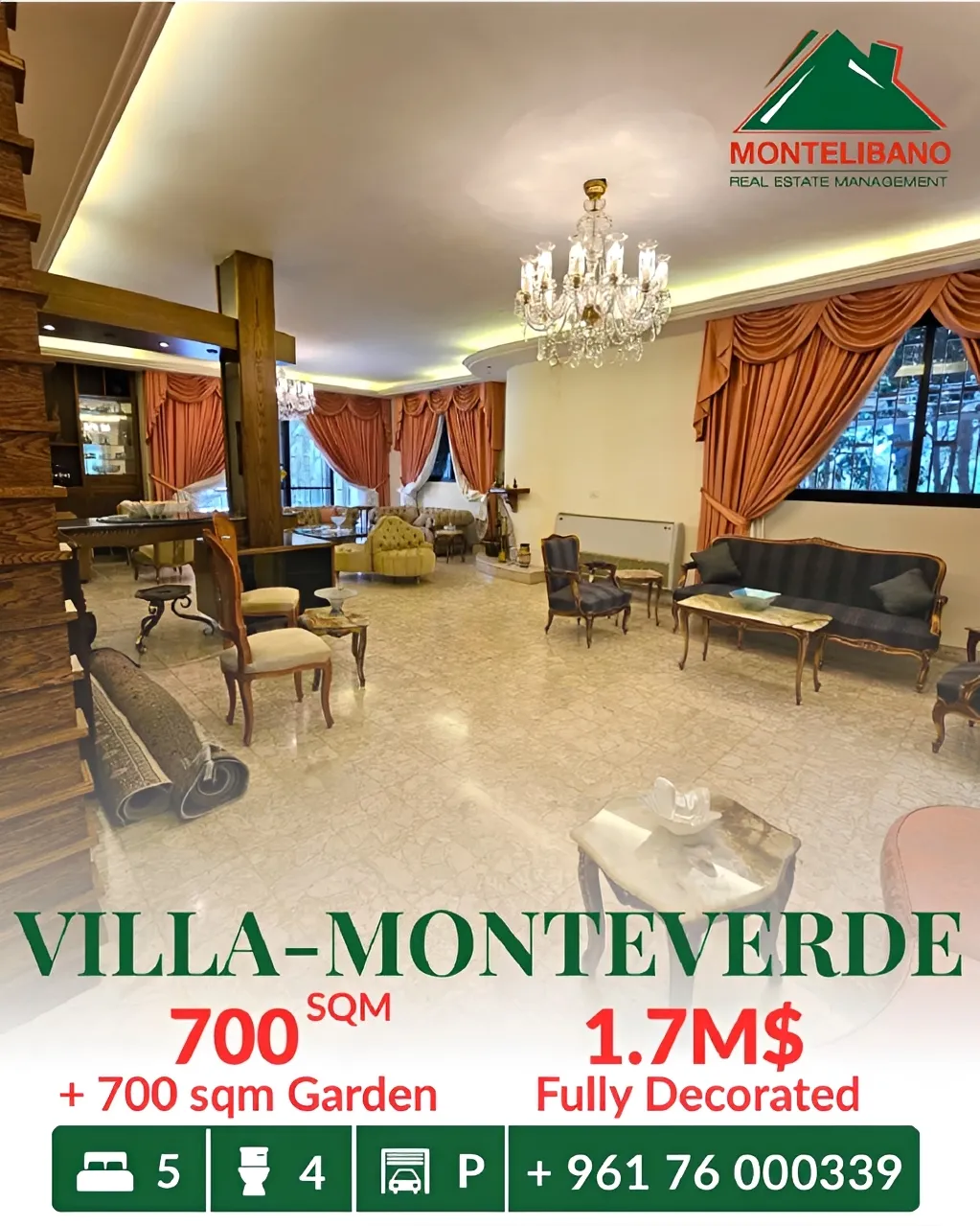 Villa for sale in Monteverde Main Street، Lebanon - 5 bed, 4 bath