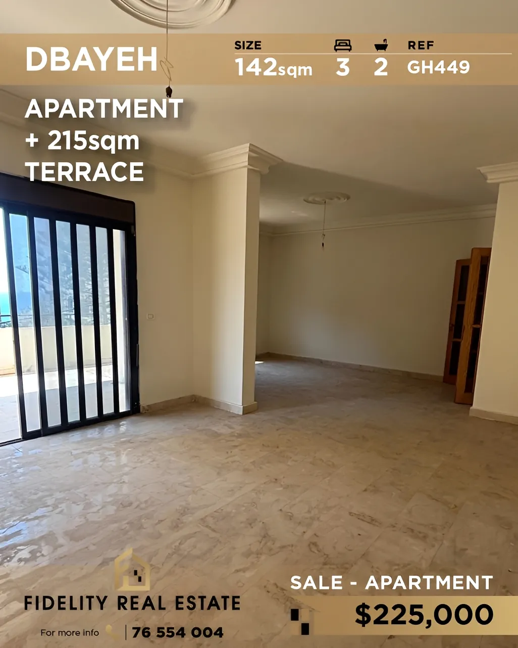 Apartment for sale in Dbayeh, Lebanon - 3 bed, 2 bath