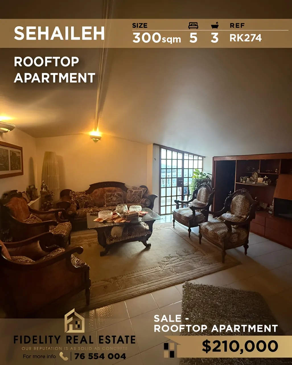 Apartment for sale in Sehayleh, Lebanon - 5 bed, 3 bath
