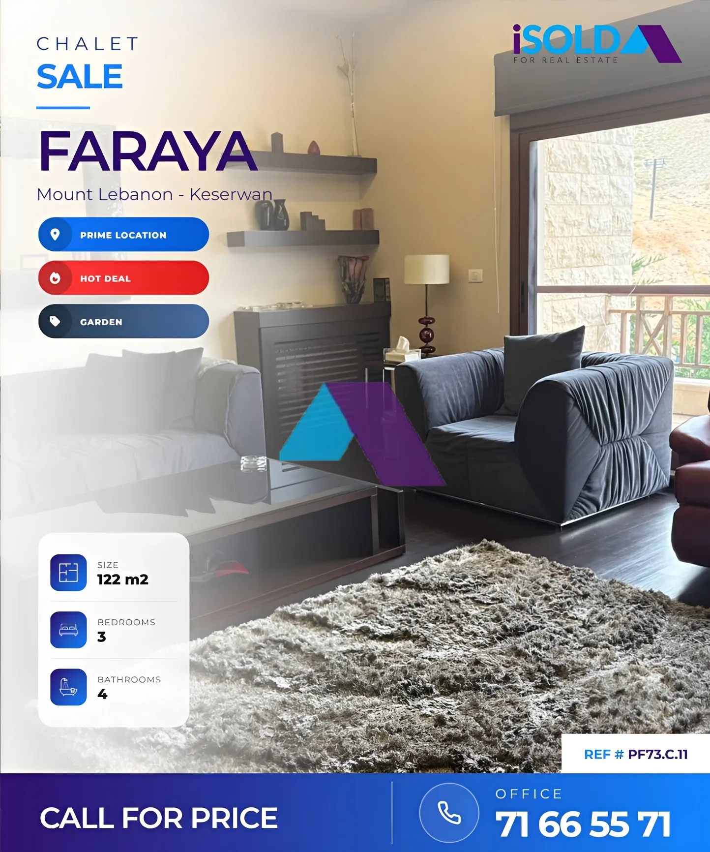 Chalet for sale in Faraya