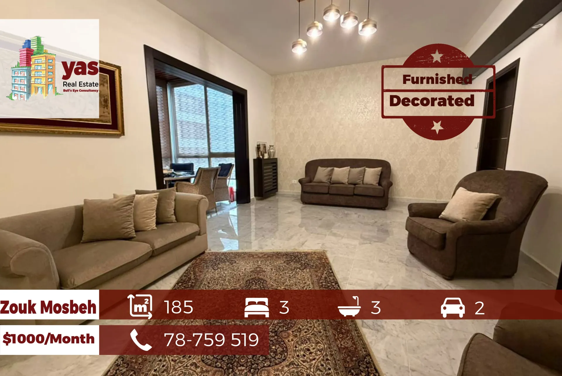 Apartment for Rent in Zouk Mosbeh